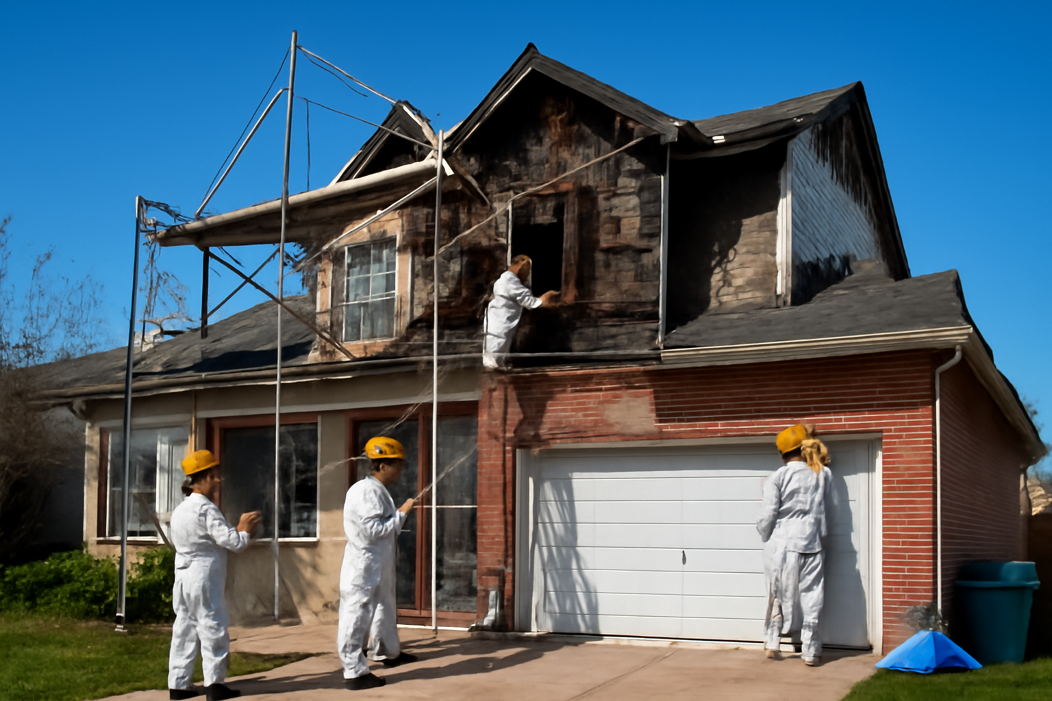 Fire damage restoration service